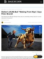 Stellar’s (XLM) Bull “Waking From Nap”, Says Peter Brandt - DailyCoin