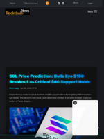 SOL Price Prediction: Bulls Eye $150 Breakout as Critical $80 Support Holds - Blockchain.News