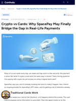 Crypto vs Cards: Why SpacePay May Finally Bridge the Gap in Real-Life Payments