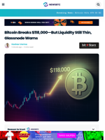 Bitcoin Breaks $118,000—But Liquidity Still Thin, Glassnode Warns