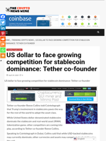 US dollar to face growing competition for stablecoin dominance: Tether co-founder - The Crypto News Wire