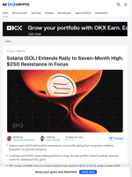 Solana Price Nears $250, But Key Holders Could Cause Rejection