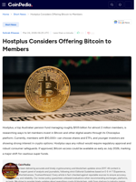 Hostplus Considers Offering Bitcoin to Members