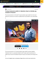 Trump crypto wallet announcement spirals into confusion