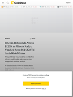 Bitcoin (BTC) Price News: Rebound with CIFR, BITF Leading Gains; VanEck Analyst Sees $644K BTC