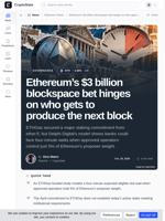 Ethereum’s $3 billion blockspace bet hinges on who gets to produce the next block