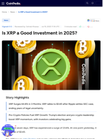 Is XRP a Good Investment in 2025?
