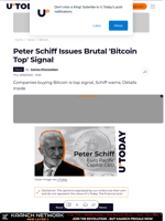 Peter Schiff Issues Brutal 'Bitcoin Top' Signal
