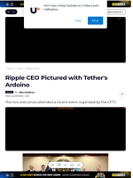 Ripple CEO Pictured with Tether's Ardoino - U.Today