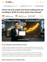 These top 6 AI crypto and stock trading bots are trending in 2026. Are they better than mining? - AMBCrypto