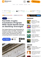 Fed Kills Crypto Crackdown Program With Quiet Bomb Drop on Banking Oversight – Regulation Bitcoin News