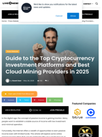 Guide to the Top Cryptocurrency Investment Platforms and Best Cloud Mining Providers in 2025 | Live Bitcoin News
