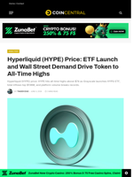 Hyperliquid (HYPE) Price: ETF Launch and Wall Street Demand Drive Token to All-Time Highs - CoinCentral