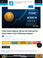 FOMC Week Playbook: Bitcoin Has Followed the Same Pattern Twice—Will History Repeat? | Bitcoinist.com