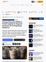 Cango Secures $75M in Fresh Capital to Expand Ecohash AI Computing Platform – Mining Bitcoin News