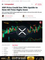 XRP Price Could See 70% Upside to New All-Time Highs Soon - Coinspeaker