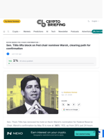 Sen. Tillis lifts block on Fed chair nominee Warsh, clearing path for confirmation