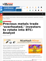 Precious metals trade 'overheated,' investors to rotate into BTC: Analyst - The Crypto News Wire