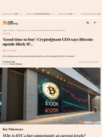 ‘Good time to buy’: CryptoQuant CEO says Bitcoin upside likely IF... - AMBCrypto