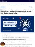 CRO Price Eyes Breakout as Double Bottom and Golden Cross Align