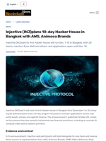 Injective  (INJ)plans 10-day Hacker House in Bangkok with AWS, Animoca Brands - Blockchain.News