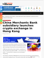 China Merchants Bank subsidiary launches crypto exchange in Hong Kong - The Crypto News Wire