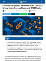 Chainlink Boosts AI With Codatta Integration on Base, BNB