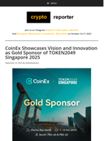 CoinEx Showcases Vision and Innovation as Gold Sponsor of TOKEN2049 Singapore 2025