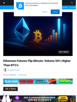 Ethereum Futures Flip Bitcoin: Volume 50% Higher Than BTC's