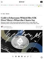 Gold vs Ethereum: Which Hits $5K First? Here’s What the Charts Say - Decrypt