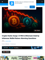 Crypto Hacks Surge: $19M In Ethereum Grab by Infamous Wallet Raises Alarming Questions | Bitcoinist.com