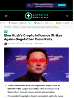 Elon Musk’s Crypto Influence Strikes Again—Dogefather Coins Rally - Crypto News Flash