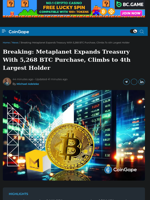 Breaking: Metaplanet Expands Treasury With 5,268 BTC Purchase, Climbs to 4th Largest Holder