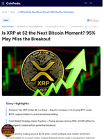 Is XRP at $2 the Next Bitcoin Moment? 95% May Miss the Breakout