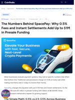 The Numbers Behind SpacePay: Why 0.5% Fees and Instant Settlements Add Up to $1M in Presale Funding