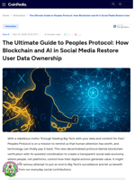 The Ultimate Guide to Peoples Protocol: How Blockchain and AI in Social Media Restore User Data Ownership