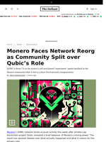 Monero Faces Network Reorg as Community Split over Qubic’s Role - 