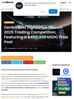 Deribit and SignalPlus Launch 2025 Trading Competition, Featuring a $450,000 USDC Prize Pool | Live Bitcoin News