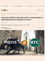 Strategy's MSTR stock leads with 5% gains thanks to bold capital moves, Bitcoin's recovery - AMBCrypto
