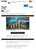 Ripple Says It Sees 'Huge' Opportunity in UK