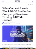 Who Owns & Leads BlockDAG? Inside the Company Structure Driving $425M+ Presale