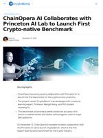 ChainOpera AI to Launch 1st Crypto Benchmark 'CryptoBench'