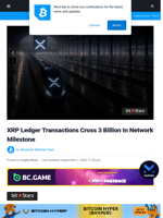 XRP Ledger Transactions Cross 3 Billion In Network Milestone