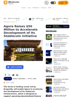 Agora Raises $50 Million to Accelerate Development of Its Stablecoin Initiative – Crypto News Bitcoin News