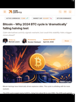 Bitcoin – Why 2024 BTC cycle is ‘dramatically’ failing halving test - AMBCrypto