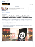NEAR Price Prediction: 10% Surge Collides With Shrinking Open Interest at a MACD Inflection Point - Blockchain.News