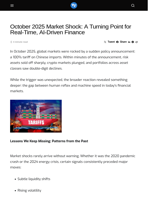 October 2025 Market Shock: A Turning Point for Real-Time, AI-Driven Finance - Visionary Financial