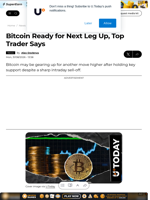 Bitcoin Ready for Next Leg Up, Top Trader Says - U.Today