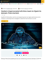 Friday’s eth.limo Hijack Caused by Social Engineering on EasyDNS