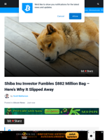 Shiba Inu Investor Fumbled $882 Million Bag, Here’s How